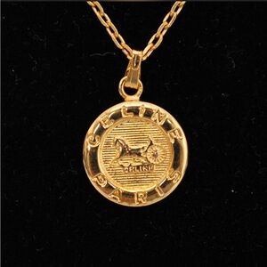 Celine Gold Medallion Necklace